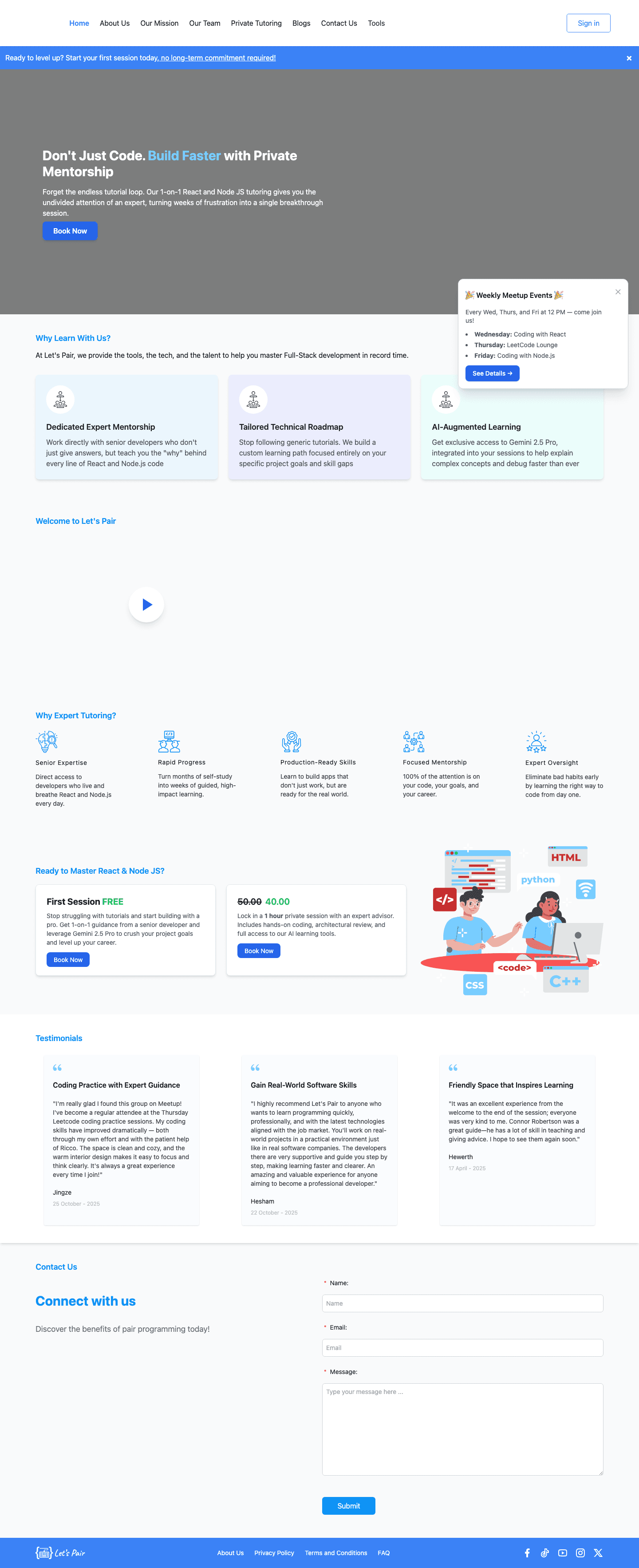 Let's Pair website screenshot